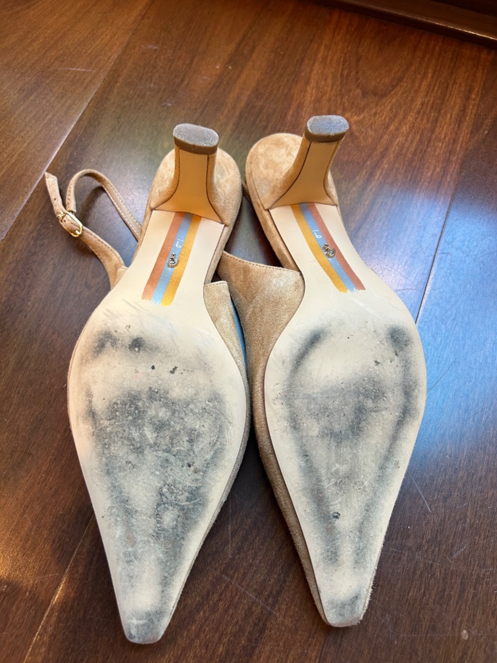 Sam Edelman Bianka Slingback Pump Current in Cyprus Tan Suede 8.5 - Picture 2 of 2
